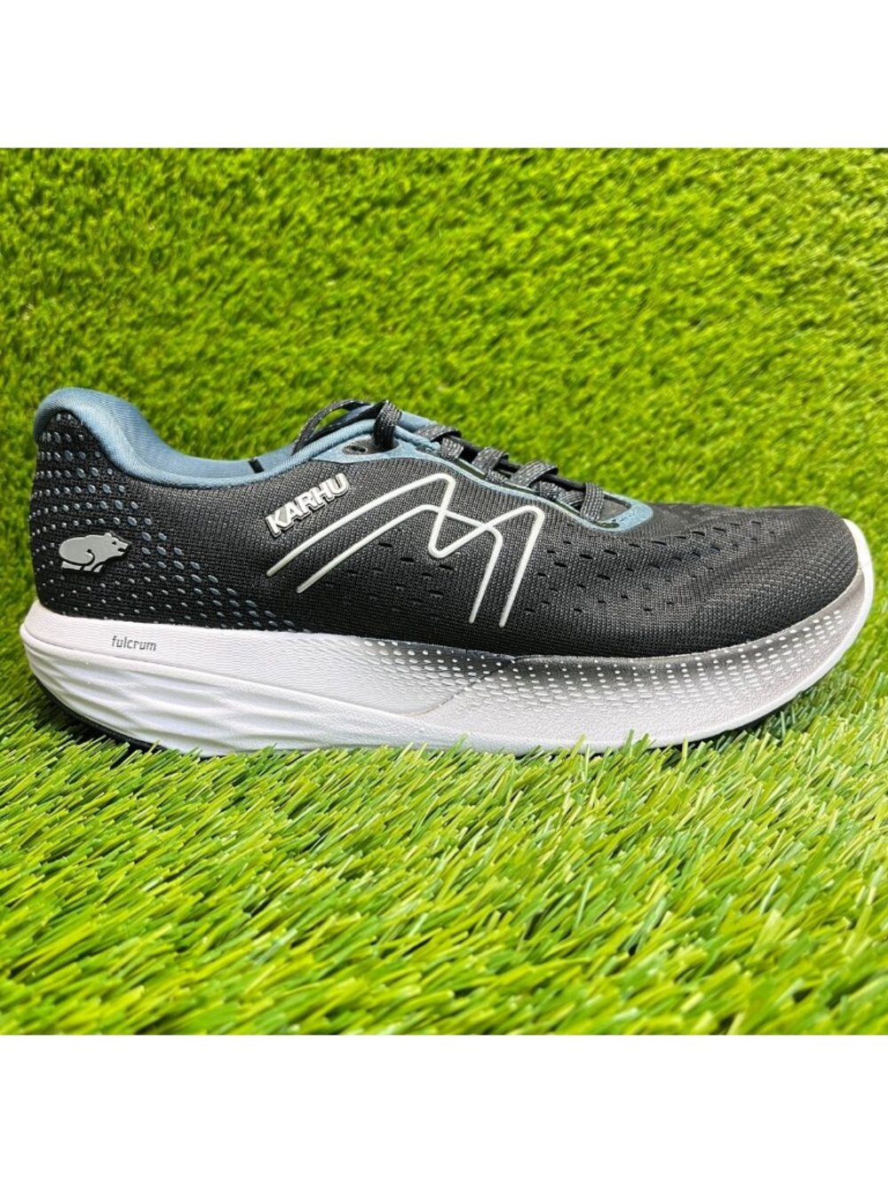 Karhu Ikoni Ortix 2.0‎ Womens Size 8 Black Blue Athletic Running Shoes Sneakers